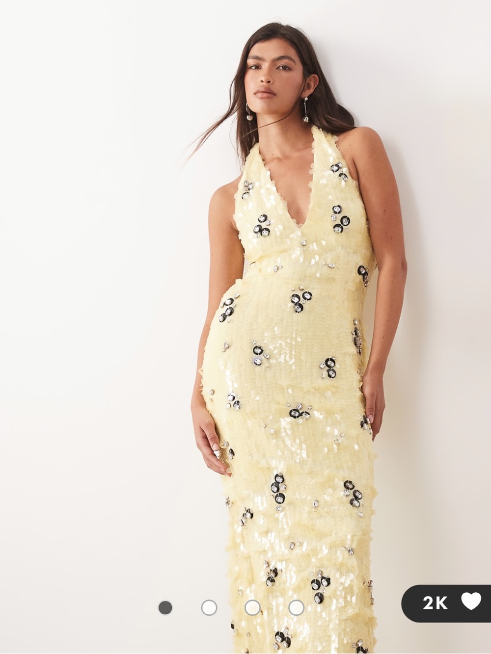 NWT Arrange Butter Yellow Sequin Dress (Size 6)